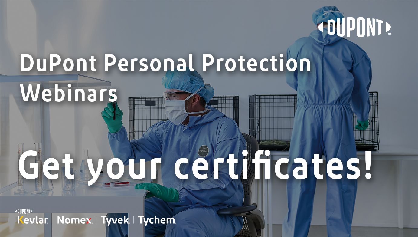DuPont Personal Protection Webinrs - Get your certificates!